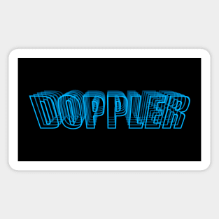 Doppler Shift Blue Sticker